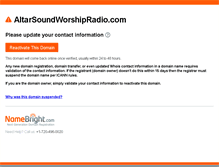 Tablet Screenshot of altarsoundworshipradio.com